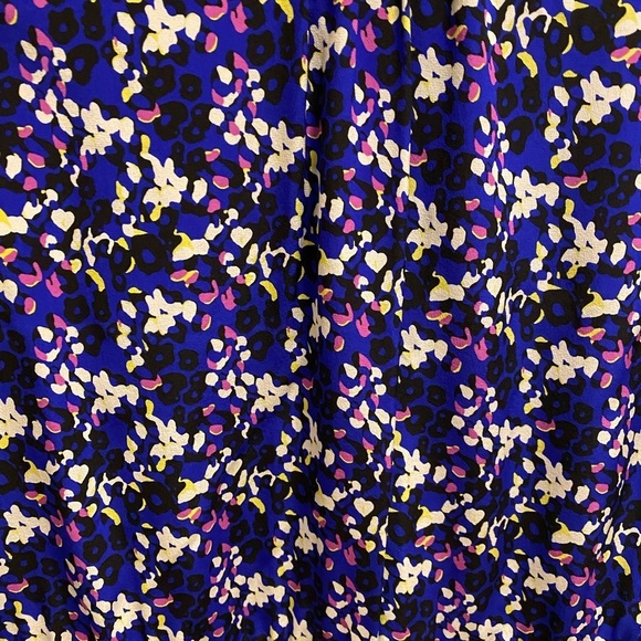 Diane Von Furstenberg Silk Animal Print Multicolor Mini Dress Size 6 - Picture 8 of 12
